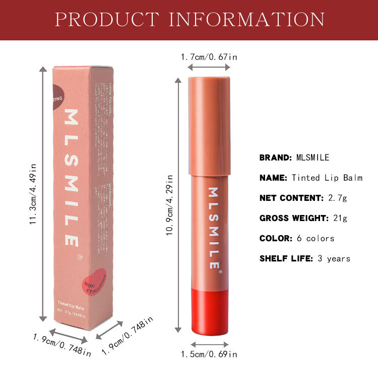 Sechsfarbiger Lippenbalsam Und Rouge Für Lippen Und Wangen_voghion.com