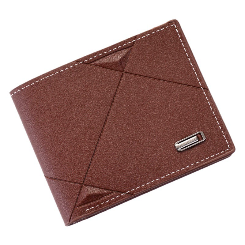 Новый мужской кошелек, Мужской Короткий стильный Повседневный Кошелек с несколькими картами, мужской Молодежный тонкий трехкратный мягкий крест-кошелек