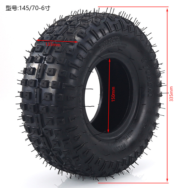 Atv Beach Vehicle Lawn Vehicle Sightseeing Vehicle Tire 145/ 70-6inch Rubber Vacuum Tire 145X70-6