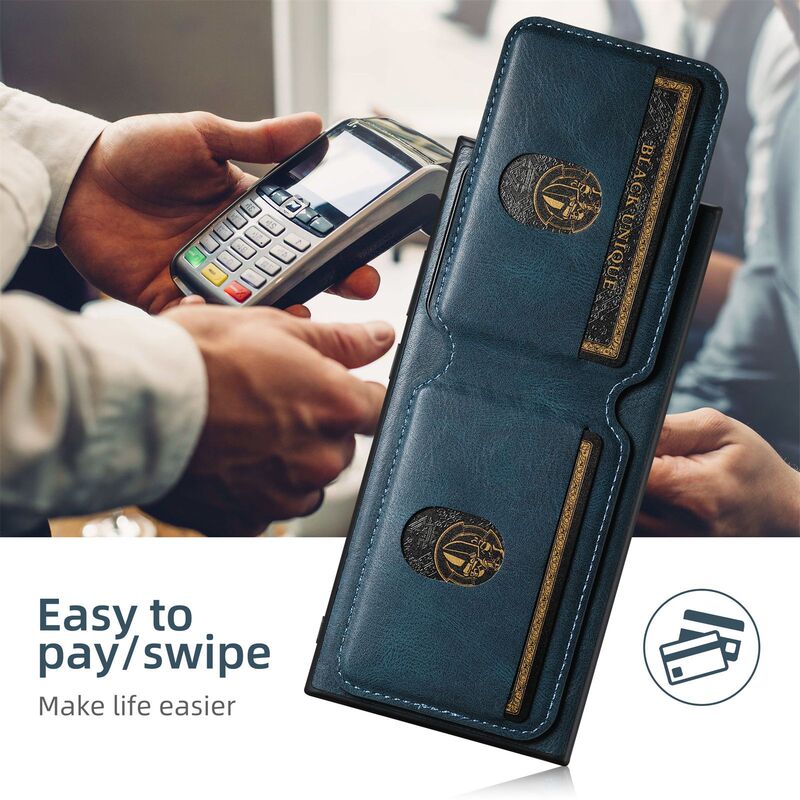 For Samsung Note20Ultra Card Phone Case A54 Bracket Back Cover Google Pixel8 Protective Leather Case