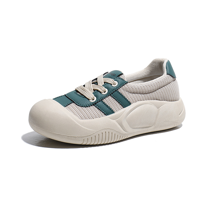 2024 verano nueva versión coreana ins blanco transpirable para mujeres, zapatos de tabla casuales de caña baja, zapatos de bizcocho de suela gruesa_voghion.com