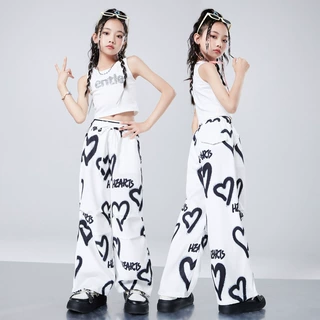 街舞儿童潮服嘻哈女童爵士舞服装女孩炸街hiphop舞蹈演出比赛服装