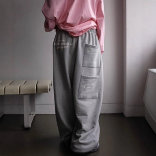 European and American Foreign Trade Cross-Border Multi-Pocket Casual Sweatpants for Women, Retro Hip-Hop Loose Street Straight-Leg Floor-Length Casual Trousers