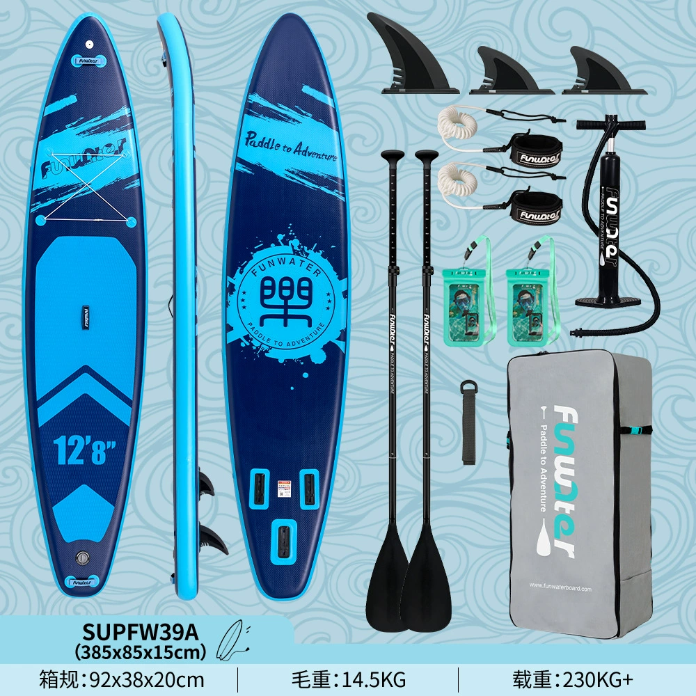 Надувная SUP Funwater для серфинга-стэнд-ап, варианты 335–385 см с веслом/сиденьем/основанием под камеру