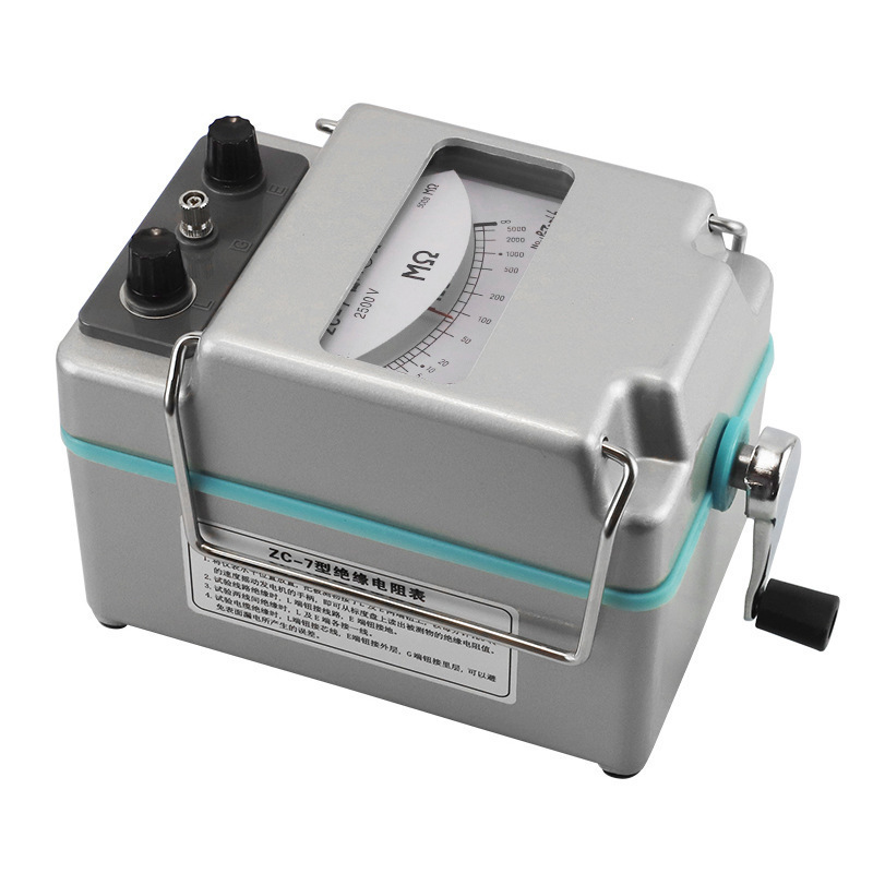 上海第六电表厂梅格兆欧表ZC-7电工摇表2500V手摇绝缘电阻仪