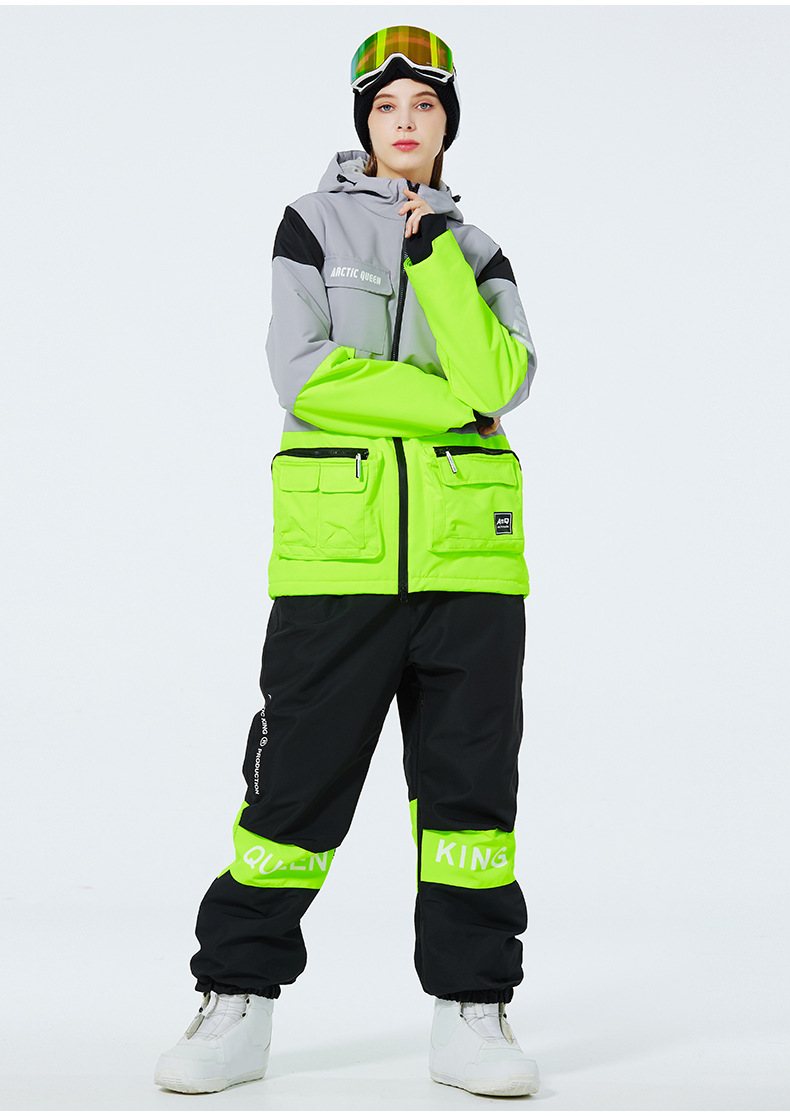 Men's Clothing Ski suit set for men and women couples warm and thick ski suit set single board double board ski suit_viptrois.com