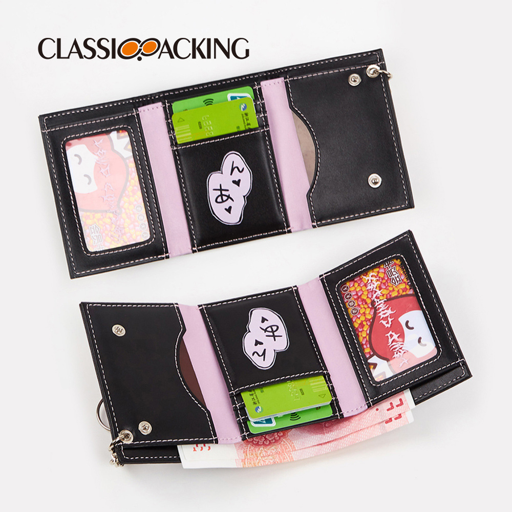 Estilo japonés de dos dimensiones anime monedero de gran capacidad de La Manera multi-titular de la tarjeta de gran capacidad de identificación bolsa