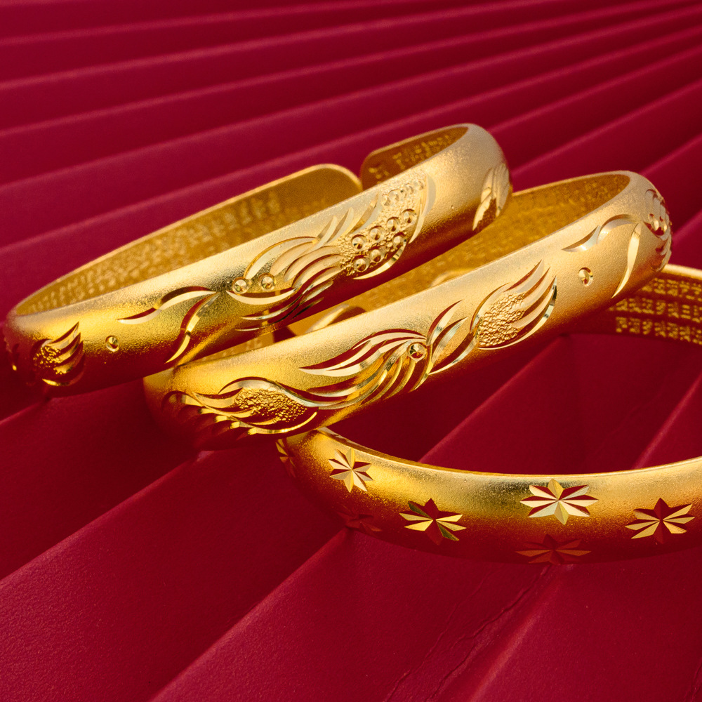 Ancient Fazha Jin Heart Scripture Hand Ring Children Swilled Gold…