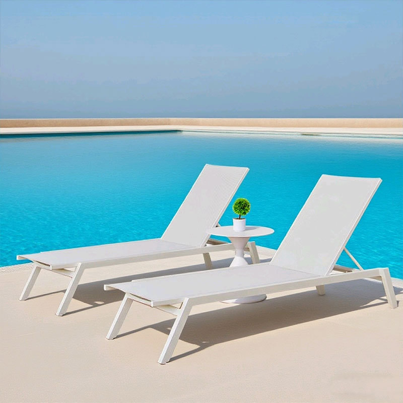 Silla de playa al aire libre balcón al aire libre villa junto a la piscina silla de playa plegable portátil silla de patio europea