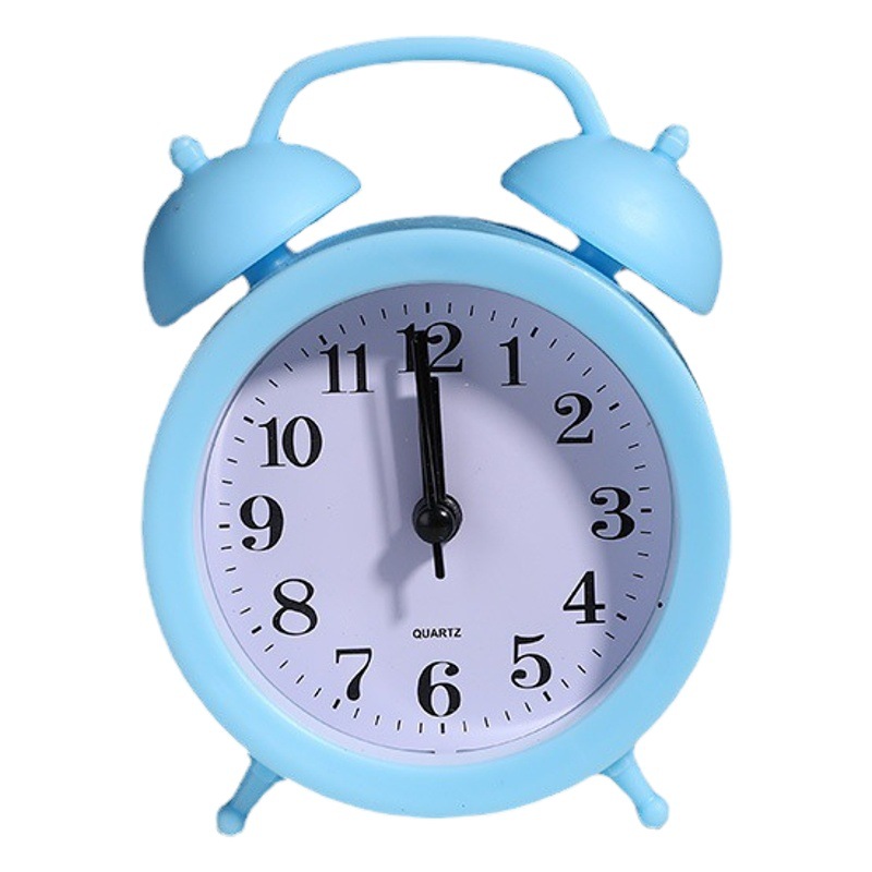 Dormitorio creativo pequeño reloj despertador estudiante mudo mesita de noche personalidad perezoso simple reloj niños dibujos animados alarma