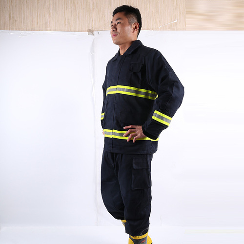 Factory supply No. 02 cotton set of five firefighter fire extinguishing protective suits flame retardant firefighter suits good quality