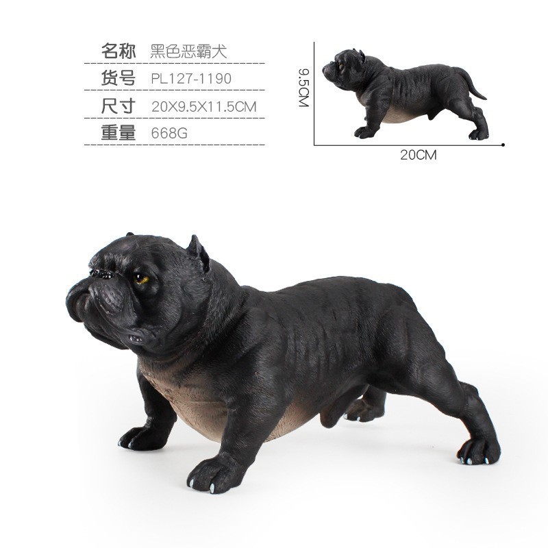 Exportación transfronteriza de simulación de perros de mascota modelo de perro de madera sólida grande Dobin Dorado Mesa Juguetes de decoración estática