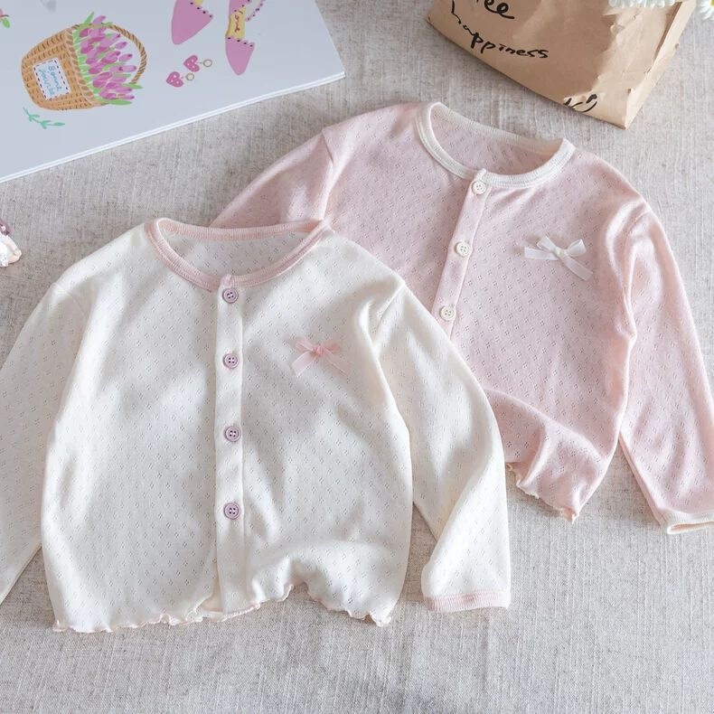 Girls' Baby Jacket, Sun Protection, Korean Style Infant Air-Conditioning Cardigan, Skin-Friendly Breathable Jacket, Sunshade, 2026 New Model