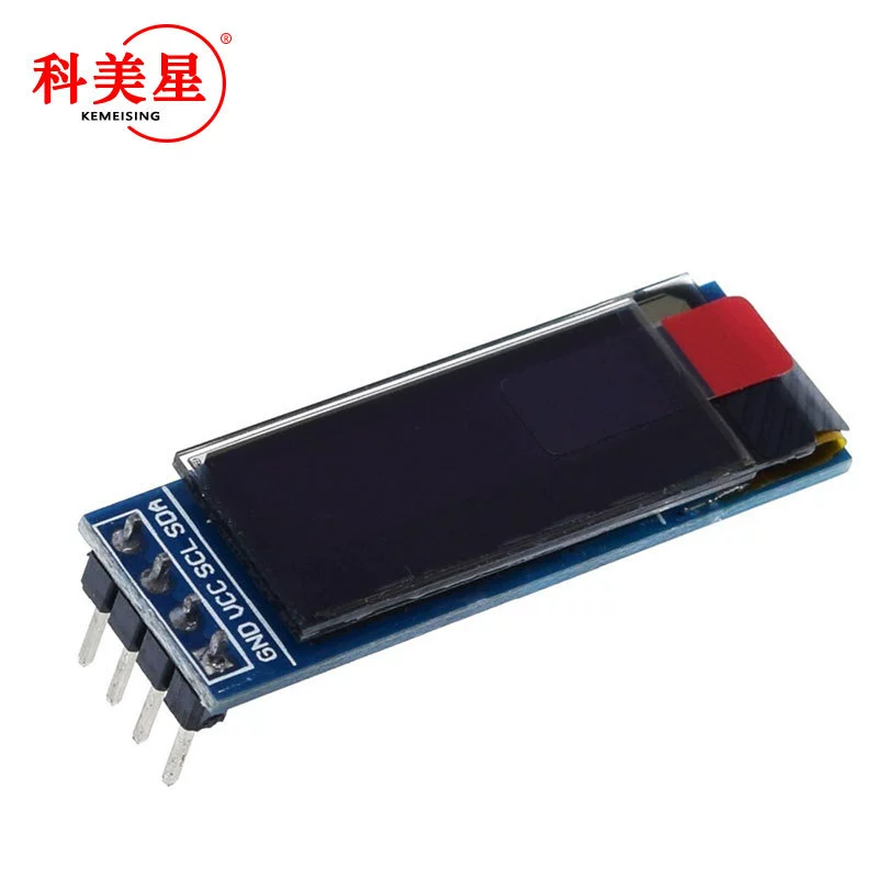 0.91-дюймовый OLED-дисплей 128x32, I2C, совместим с 3.3V–5V, синий/белый