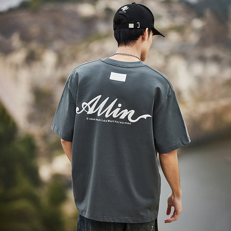 クロスボーダー GURBAKS 夏新作 半袖 Tシャツ メンズ イン トレンド 万能 半袖 アメリカン プリント ルーズ|undefined