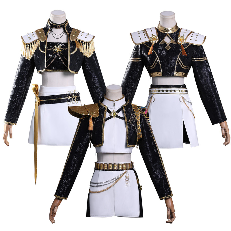 星漫境韩流女团K-POP猎魔女团cos服鲁米黑色款cosplay服装二次元|undefined