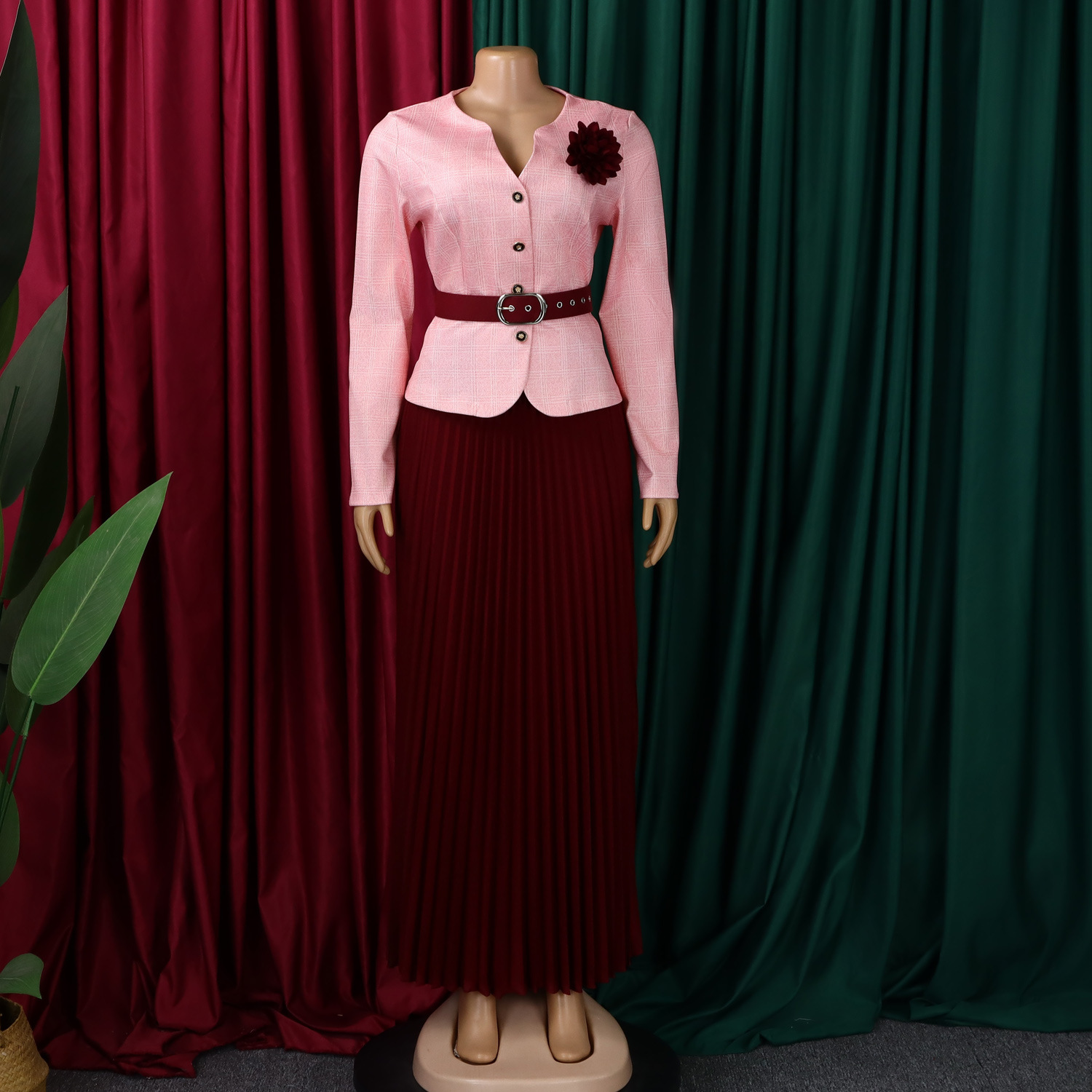C8646 Foreign Trade Women's Clothing Cross-Border Autumn Winter New European American Fashion Elegant Coat And Skirt Set_ecoleips.com