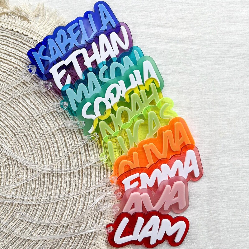 [Customizable] Acrylic Name Keychain, Backpack Pendant, Kidsren's Name Tag, Gift Customization