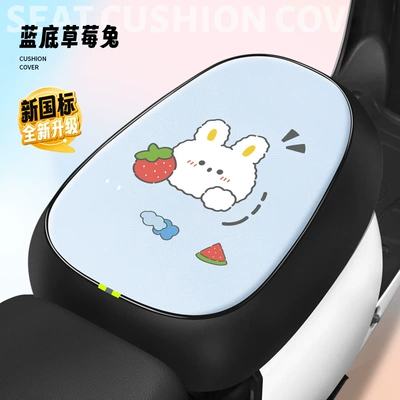 Seat Cover | Electric car cushion - blue-strawberry-rabbit-new-gb-cushion