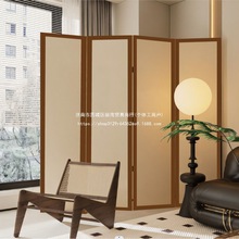 奶油风屏风隔断客厅现代简约卧室房间玄关遮挡可移动折叠法式背景