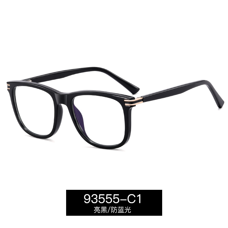 93555 nuevos marcos de gafas de luz azul miopía pueden equiparse con grados de fábrica al por mayor comercio exterior marco de gafas de luz plana hombre
