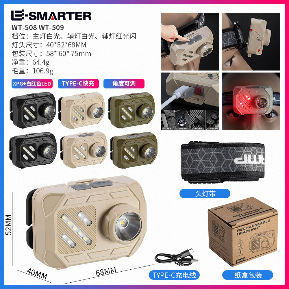 Explosión transfronteriza fuerte luz roja y blanca doble fuente de luz al aire libre luz de advertencia de emergencia 90 ° luz de ajuste de cabeza