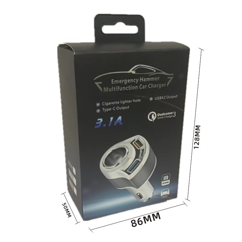 New product recommend cigarette lighter one for three 5V3A car charger super fast charge multi-function flash charge PD car charger