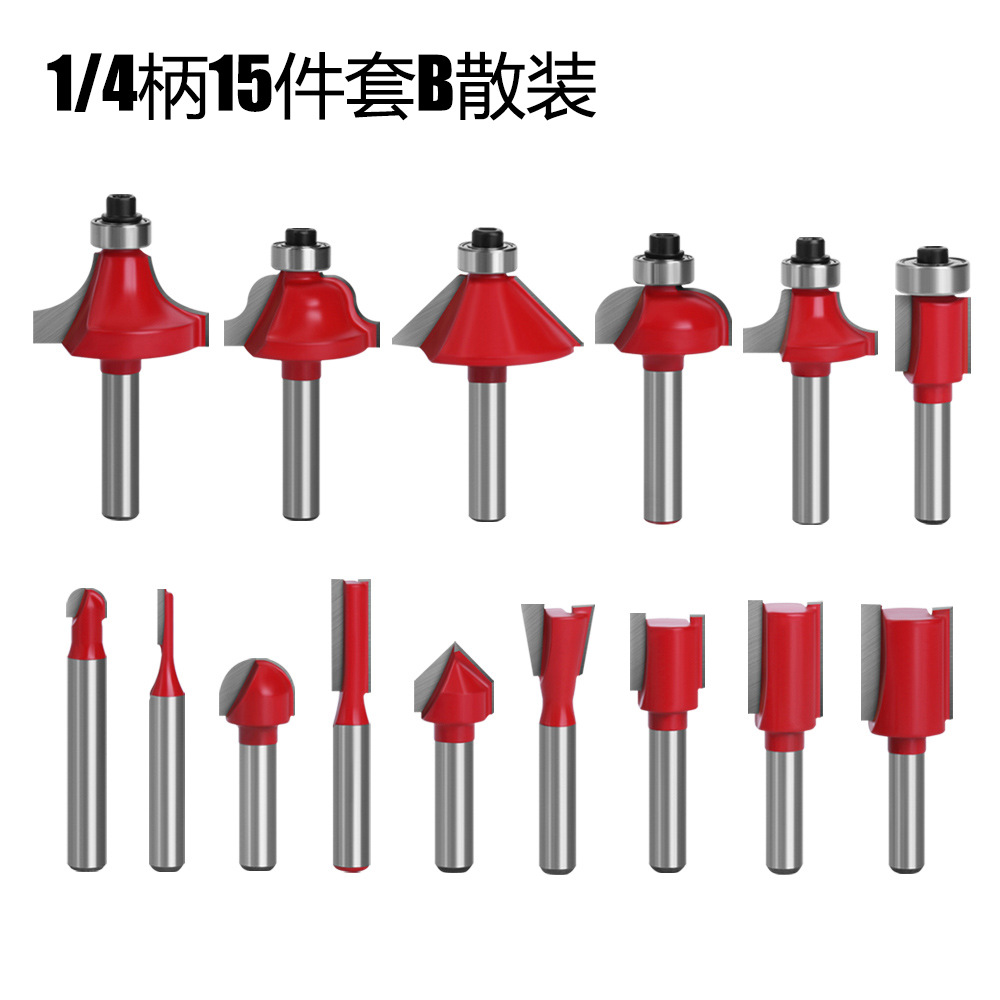 Fresa para trabajar la madera con vástago de 6/6.35/8/12/12.7 mm, máquina de grabado, hoja de aleación de acero de tungsteno, herramienta de corte de tres filos.