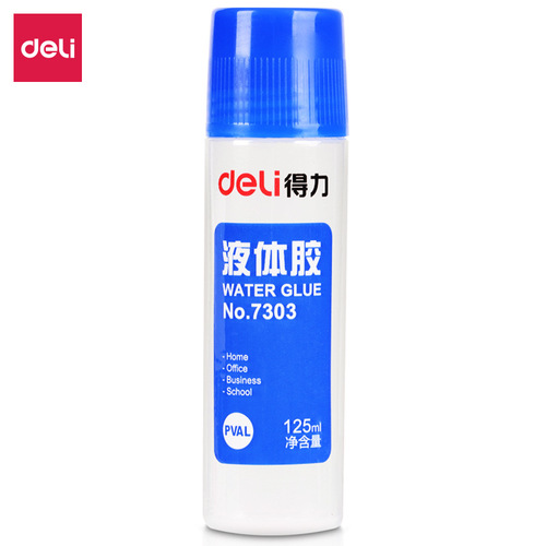 Deli Deli 7303 liquid glue 125ml strong viscosity liquid glue 12 pieces/box office wholesale