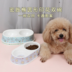 ペットの碗の犬のメラミンの碗のペットの双碗の犬の碗の猫の碗の猫の水の鉢の食器犬の食事の鉢のペットの用品の犬の碗の鉢