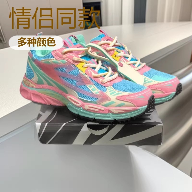Putian shoes, a cross-border collaboration with OFF-WHITE, Be Right Back collection: round-toe, lace-up, unisex casual dad shoes
