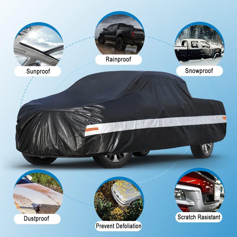 Cross-border 190 polyester taffeta outdoor car cover waterproof sunscreen dustproof pickup truck car jacket X20