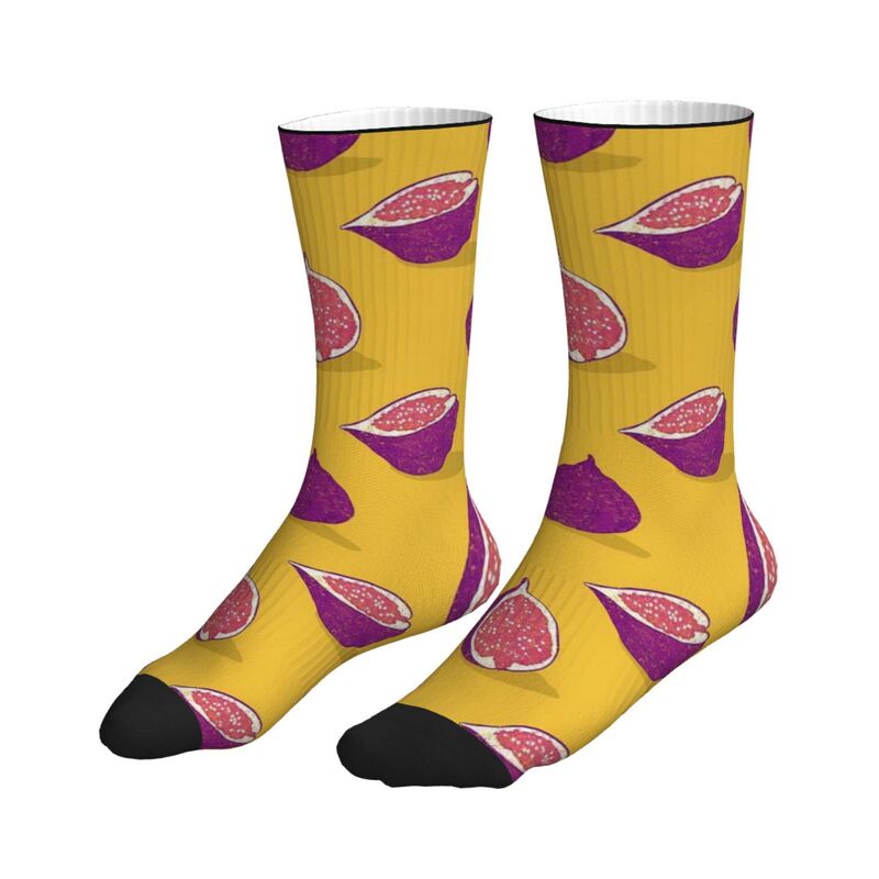 Pod Printed Fresh Fig Fruit Mid-Calf Socks