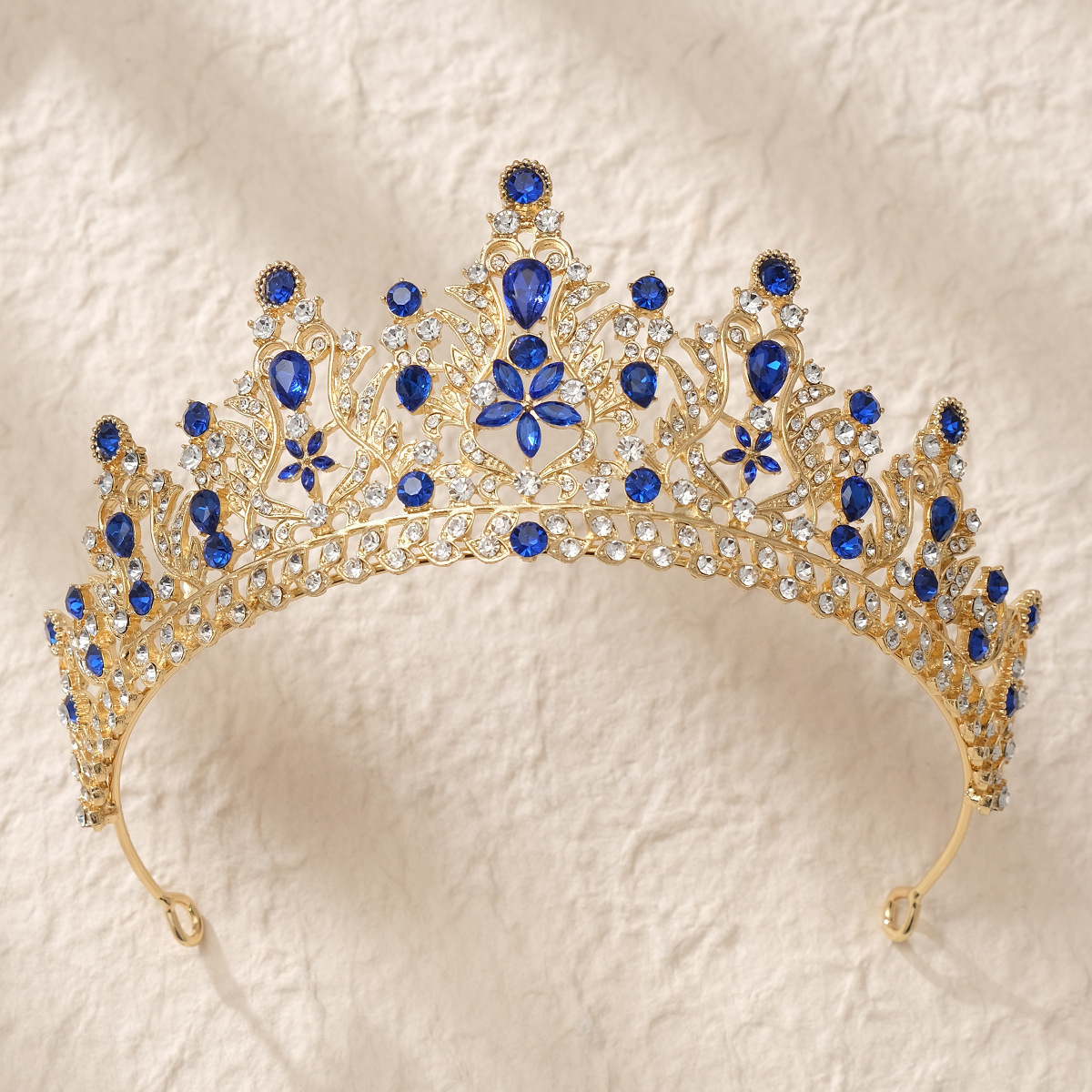 Europeo y americano transfronterizo nupcial corona tocado de lujo Todo Partido cumpleaños boda joyería vintage aleación rhinestone diadema corona