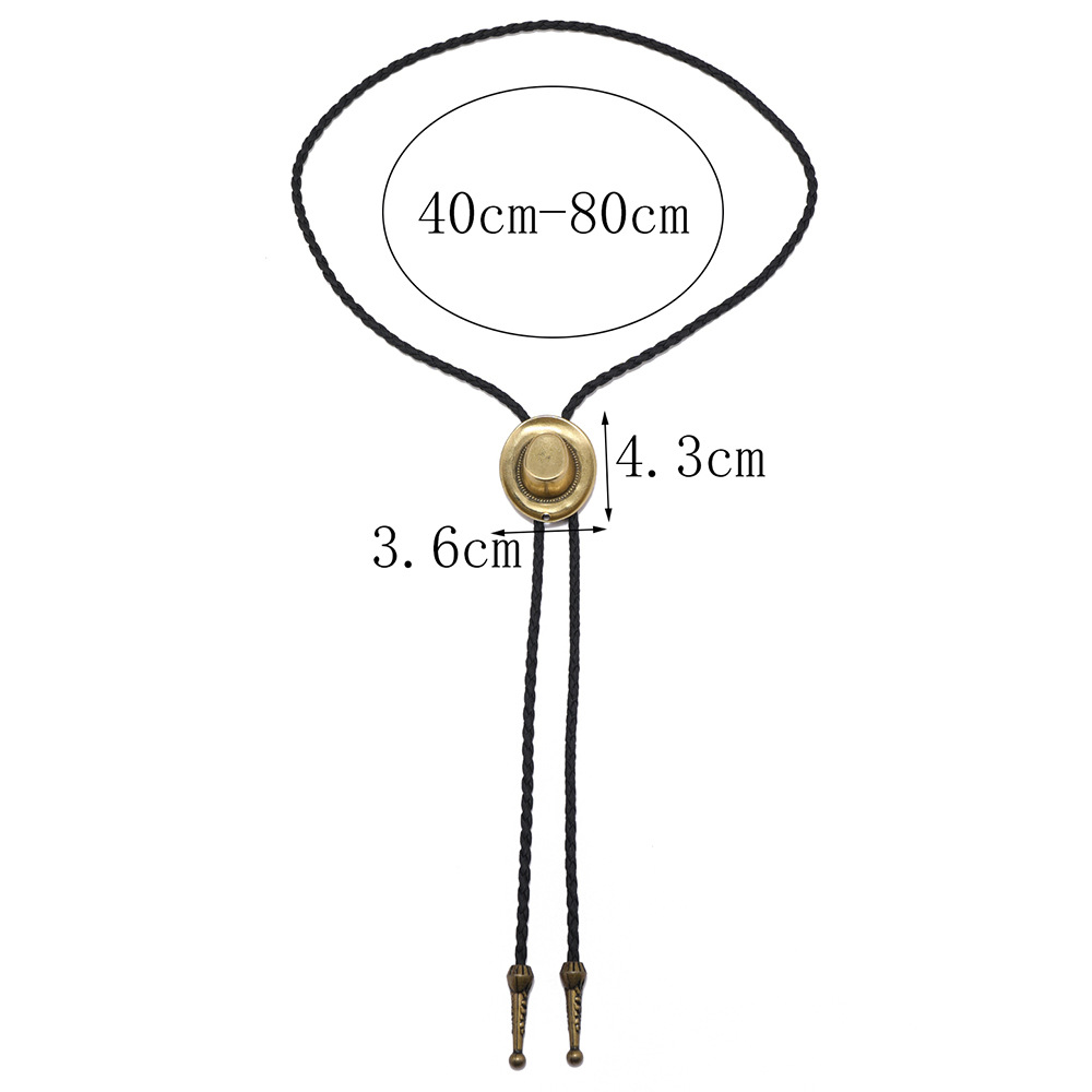 30g Weight Zinc Alloy Pendant Material Necklace Classification Leather Rope Chain Material 1 Piece Quantity Casual Occasion rope, Zinc alloy Material hat Pattern Unisex Gender Retro, Punk Style Retro Punk Hat Rope Zinc Alloy Unisex Necklace 5