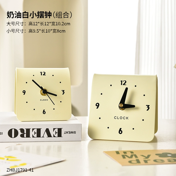 ✪❋❋❋❋✪Cream clock ornament set of 2✪❋❋❋❋✪