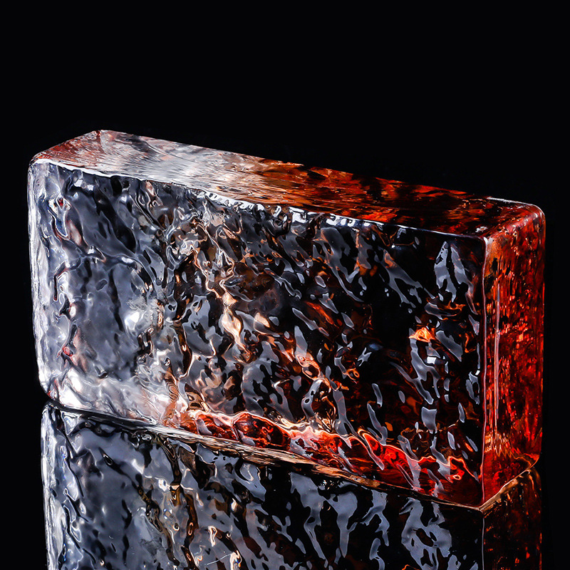 Transparente de doble cara ladrillo de cristal ladrillo de burbuja cuadrada puerta de entrada pared de mampostería ladrillo de cristal sólido ladrillo de cristal ladrillo de vidrio