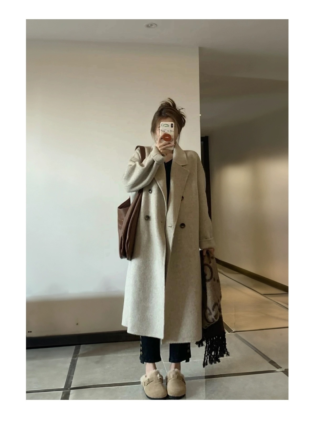 Scarpe da interni comode pantofole traspiranti da camera da letto a punta aperta in peluche da donna_voghion.com