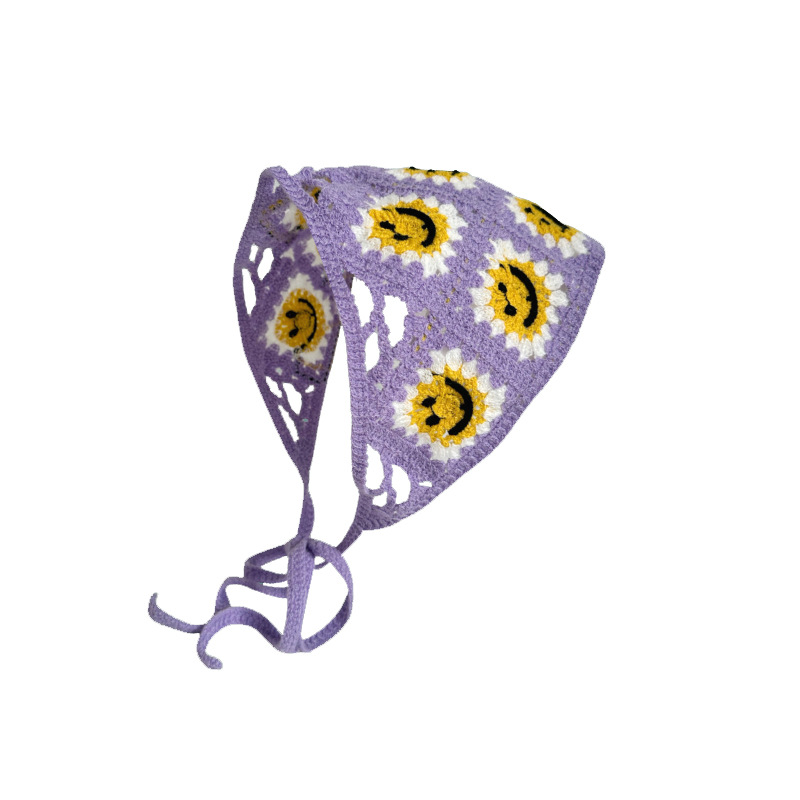 Japón encantador estilo pastoral galía de punto banda de cabello toalla triangular retrógrada francesa toalla triangular de tejido para la cabeza