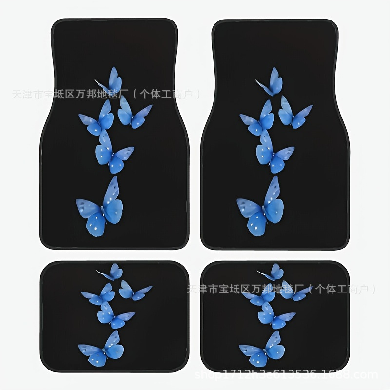 Customizable Pattern Cross-Border Amazon Tamu Creative Best-Selling Car Floor Mats Four-Piece Set, Stain-Resistant, Easy to Care For, Non-Slip