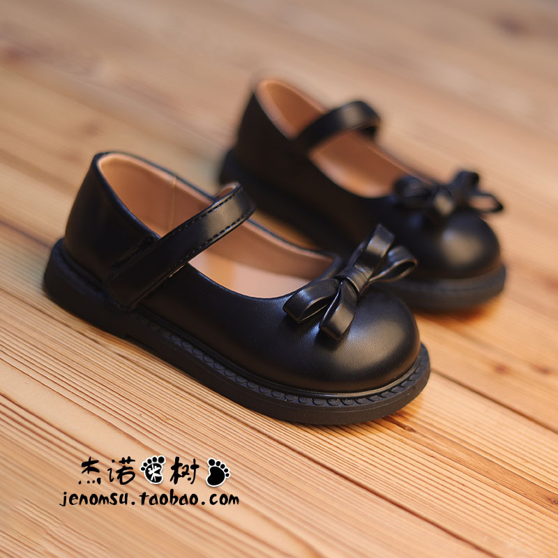 Girls' Black Leather Shoes 2026 Spring and Autumn New Style Children's Single Shoes Japanese School Style Princess Shoes Performance Shoes