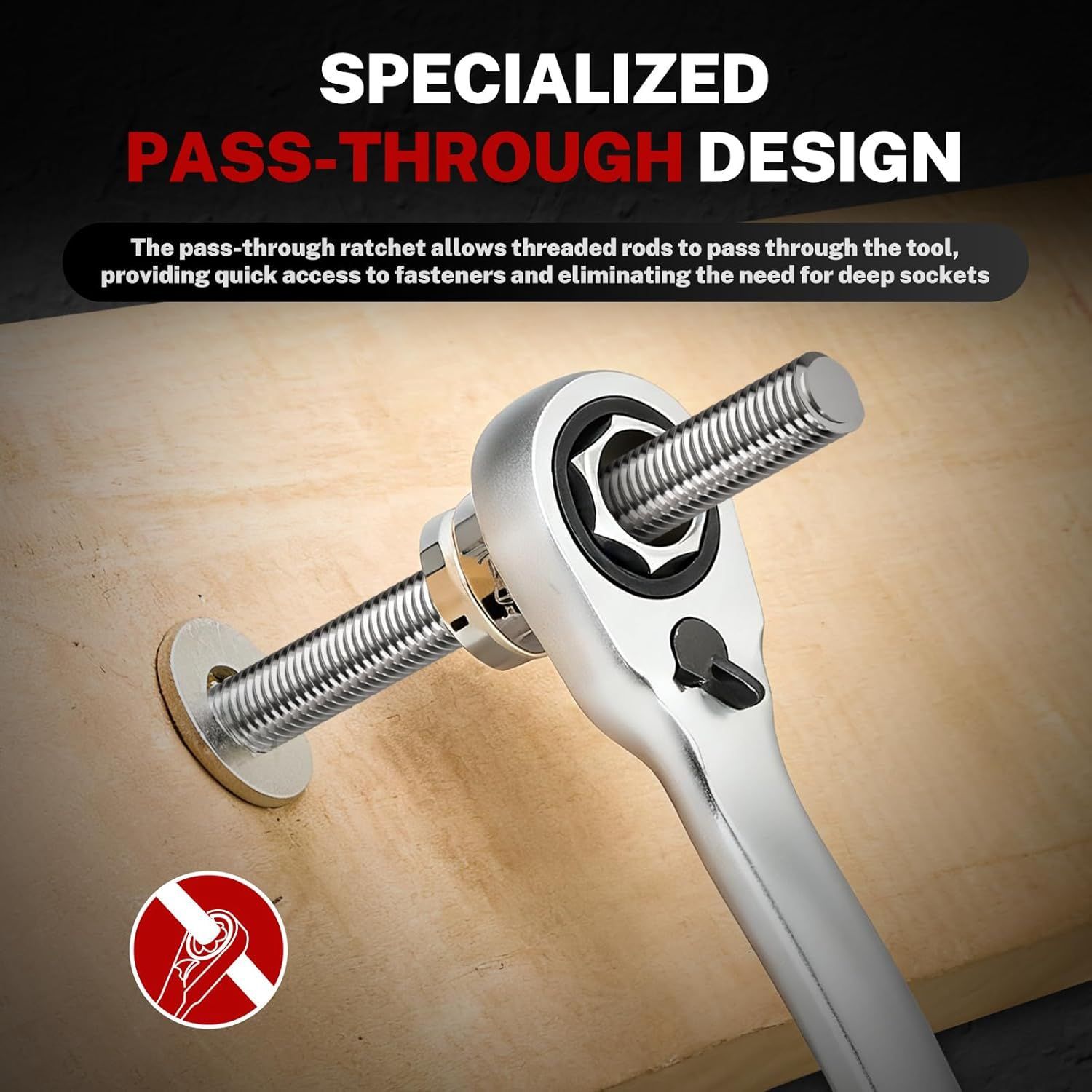 17-Piece Set of Through-Hole Ratchet Sockets, Toothed Through-Hole Sockets, 12-Point Perforated Sockets, Disassembly Tools, Multi-Functional Sockets
