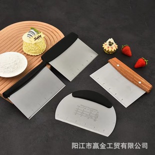 in stock wholesale stainless steel with scale flour cut stainless steel dough cut rice rolls scraper kitchen baking gadgets