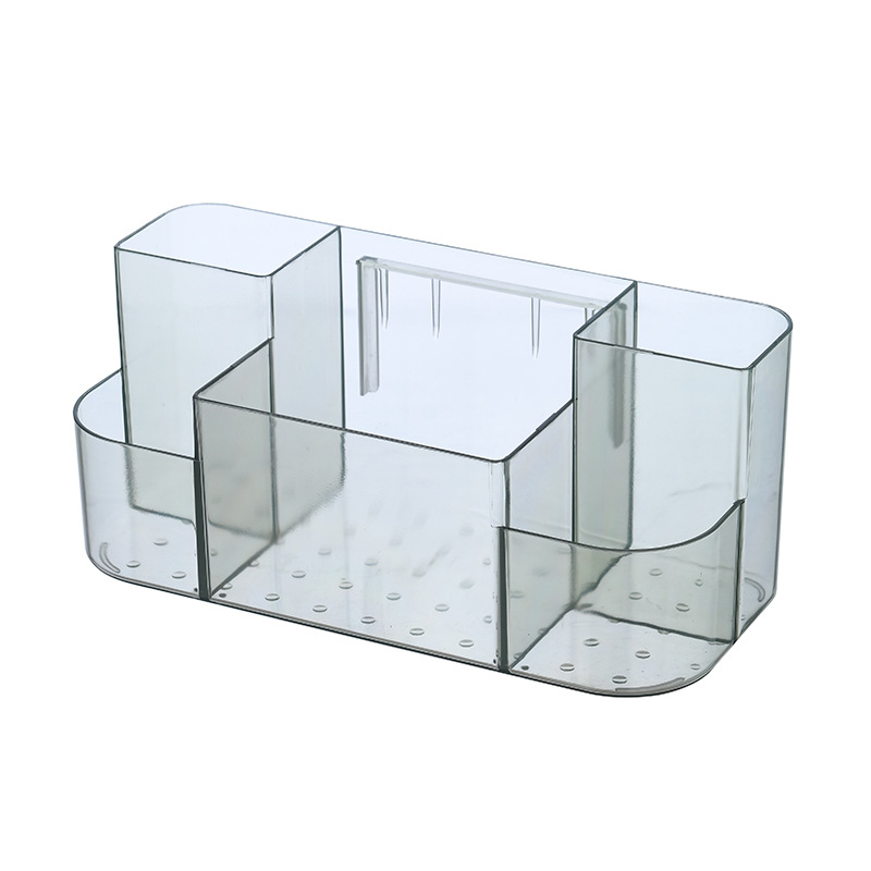 Caja de almacenamiento de cosméticos de escritorio productos para el cuidado de la piel rack de almacenamiento baño libre de perforación caja colgante de pared compartimento caja de lápiz labial transparente