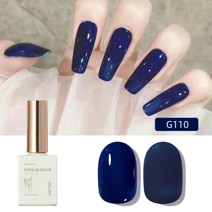 Solid color new white nail polish gel naked through nail shop special high nail polish lasting firm factory wholesale