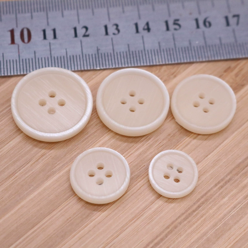 Four-eye button thin edge resin button coat windbreaker button wholesale high-end suit button resin button hand-stitched button