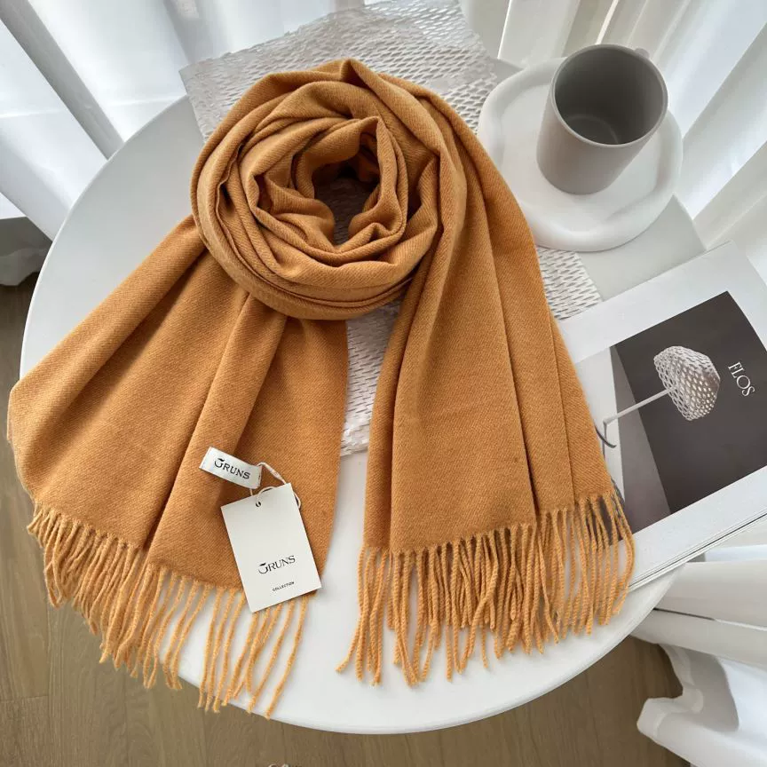 Demi‑season warm cashmere scarf, universal cloak wrap, 200 cm, 250 g, many colors