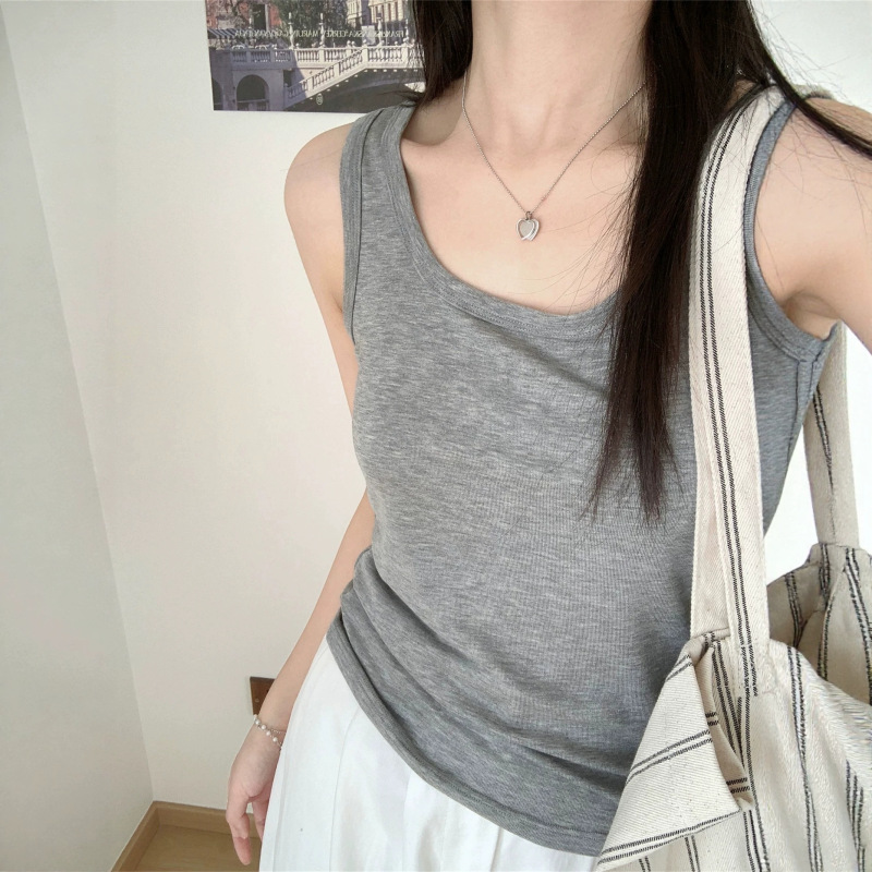 Tencel Wool Camisole for Women, New Spring/Summer Style, Sleeveless Base Shirt, Skin-Friendly Outerwear, Lyocell Vest