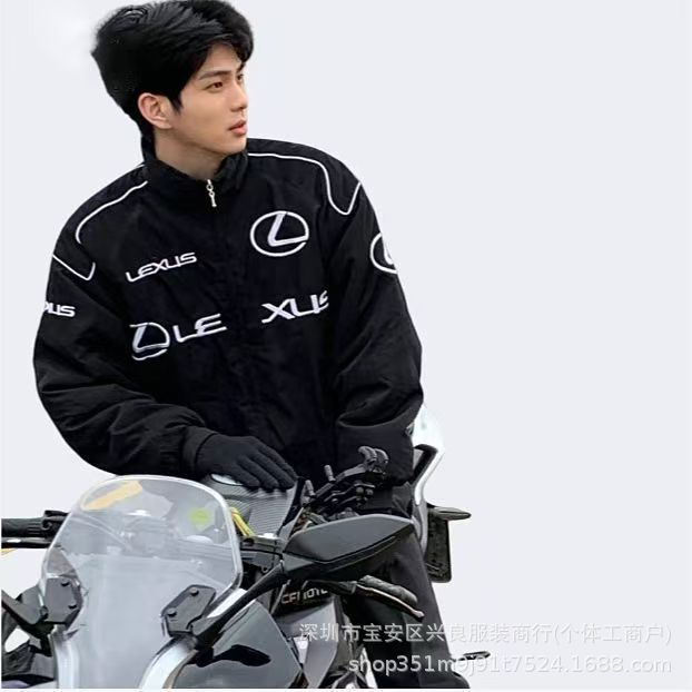 Embroidered stylish high-end F1 riding fashion brand flight jacket for couples, motorcycle wear for men and women, Lexus racing suit Embroidered stylish high-end F1 riding fashion brand flight jacket for couples, motorcycle wear for men and women, Lexus racing suit