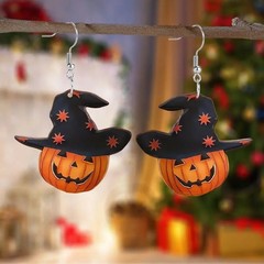 新商品クロスボーダー新品黒猫かぼちゃハロウィンピアス漫画かわいいペンダント女の子祭りギフト卸売